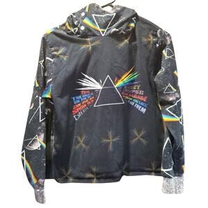 Grateful Threads Hoodie Kids Sz 11/12 Black Dark Side Of‎ The Moon Rock Band